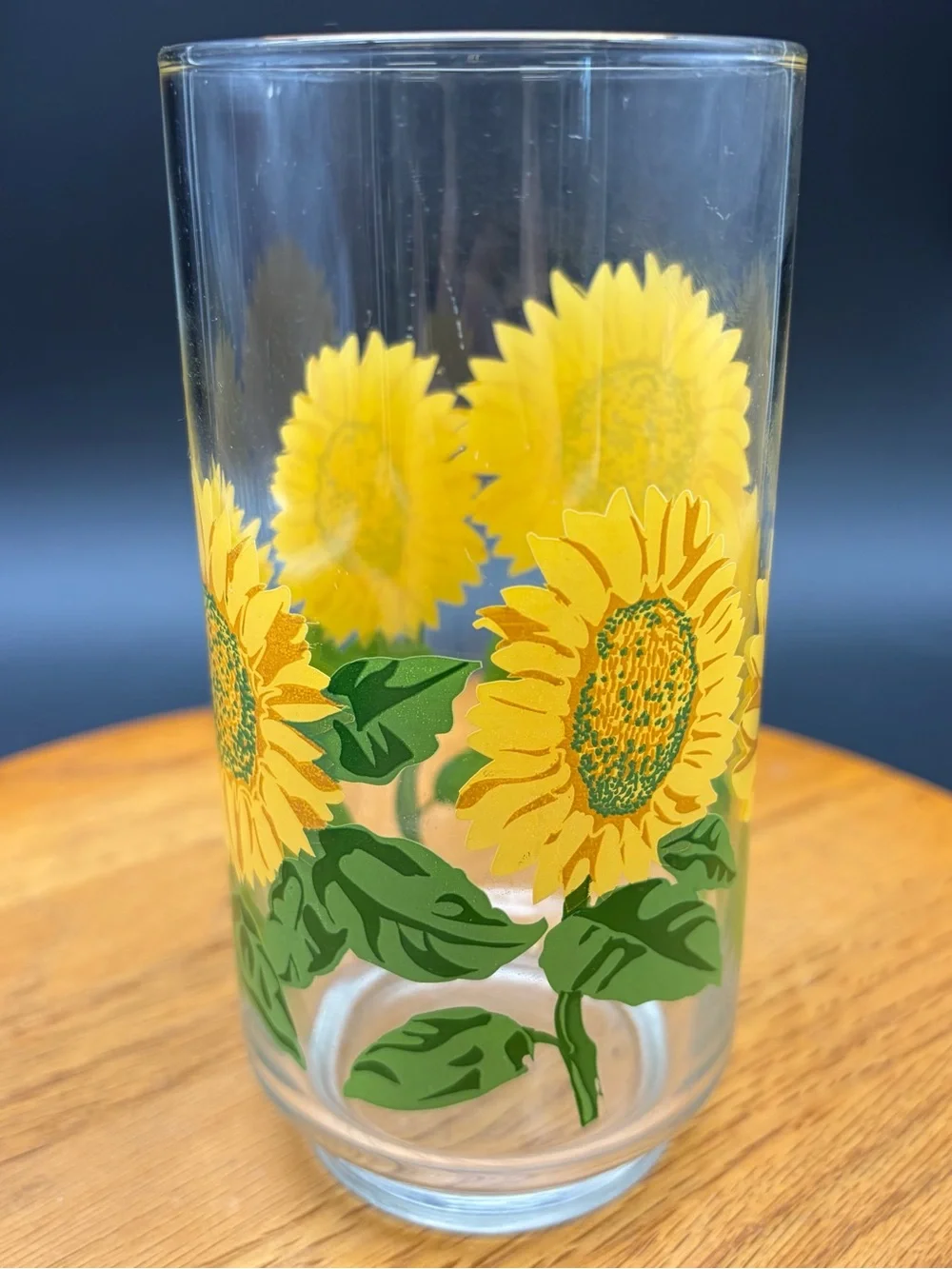 Libbey vintage sunflower